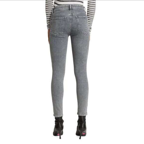 NWT Rag & Bone Cate midrise skinny ankle jeans in gray (Colby) size 29 - Picture 2 of 10